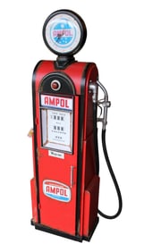 Novelty AMPOL gas pump adv. cabinet