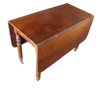 Ant. drop leaf turn leg breakfast dining table