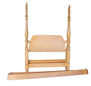 Vintage maple 4 poster canopy twin size bed