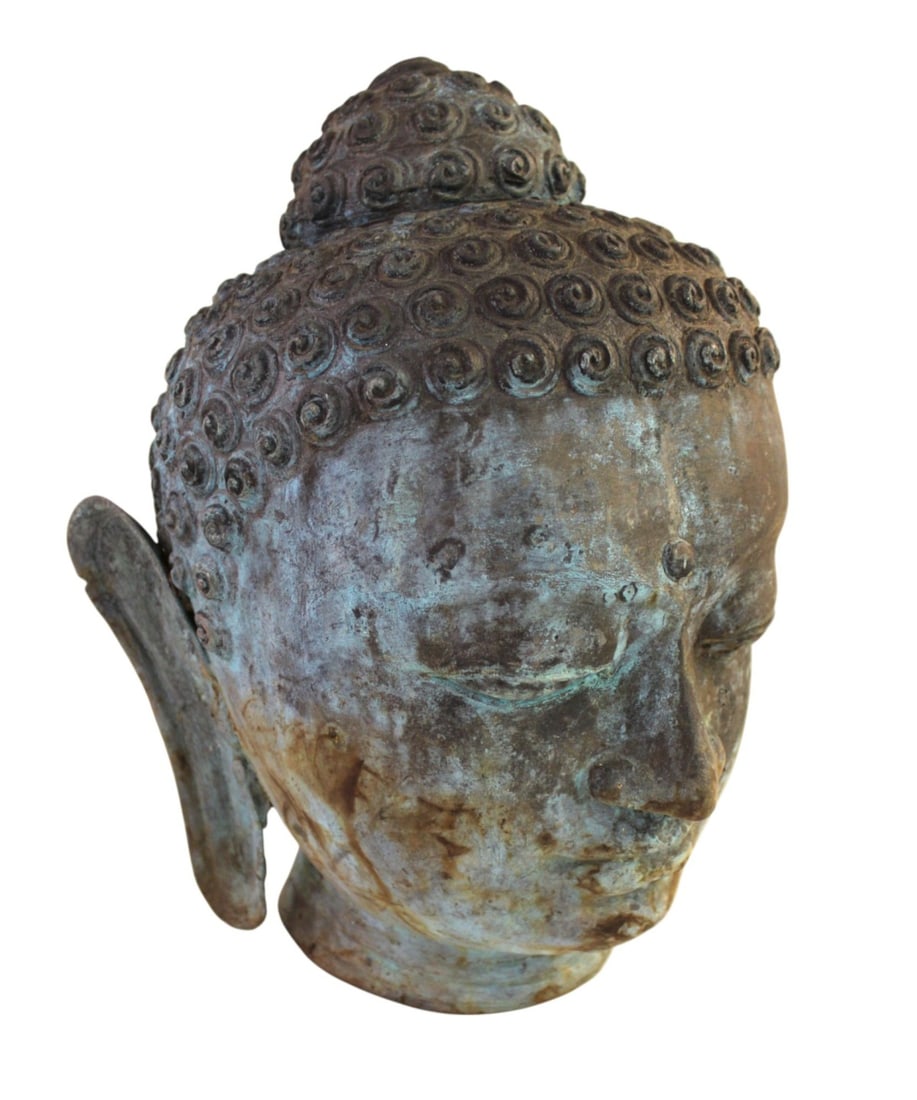 Bronze Asian Goddess bust (1 of 6)