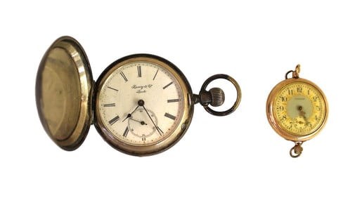 Antique pocket watches, gold filled & silverplate