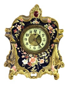 Antique porcelain clock believed Royal Bonn