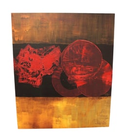 Large MCM oil on canvas marked Sarah Griffith