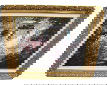 Nice highly carved framed vintage print