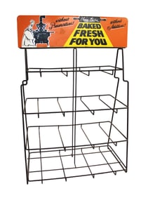 Vtg Adv. Peggy Lawton metal display rack