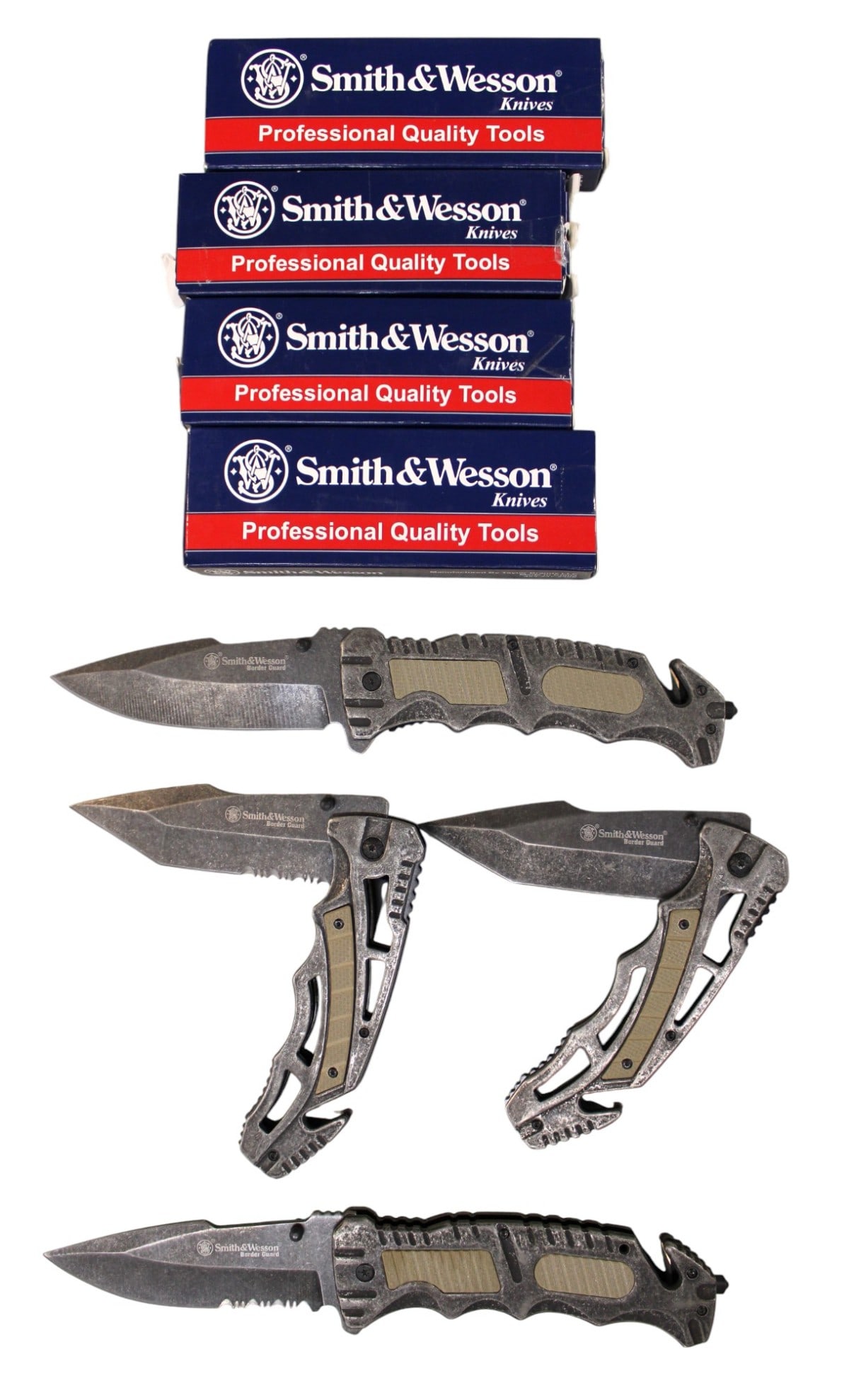 4 Smith and Wesson knives, Border Patrol (1 of 2)