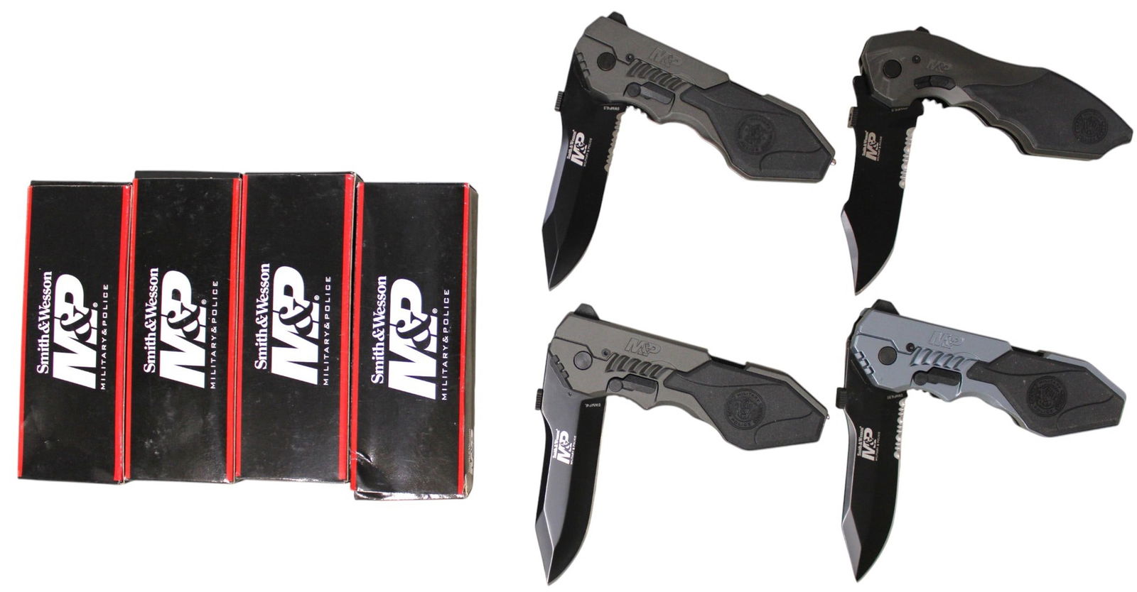 4 Smith and Wesson knives, special ops, military police (1 of 2)