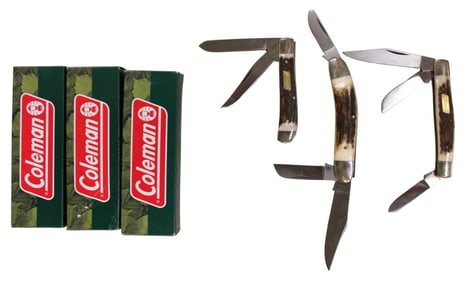 3 Coleman knives, 1st production run