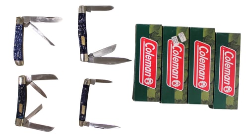 4 Coleman knives, 3 1st production run
