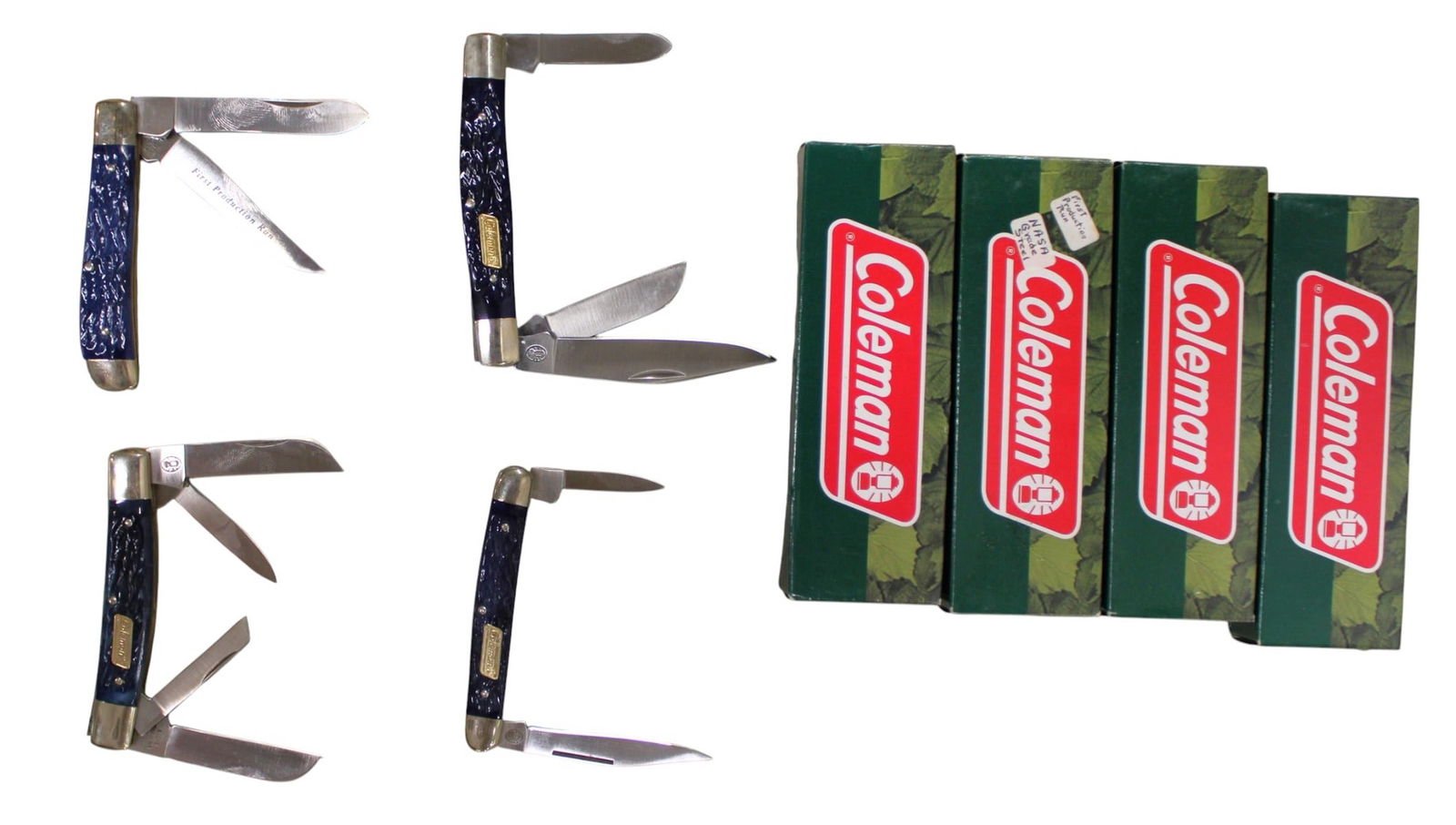 4 Coleman knives, 3 1st production run (1 of 2)