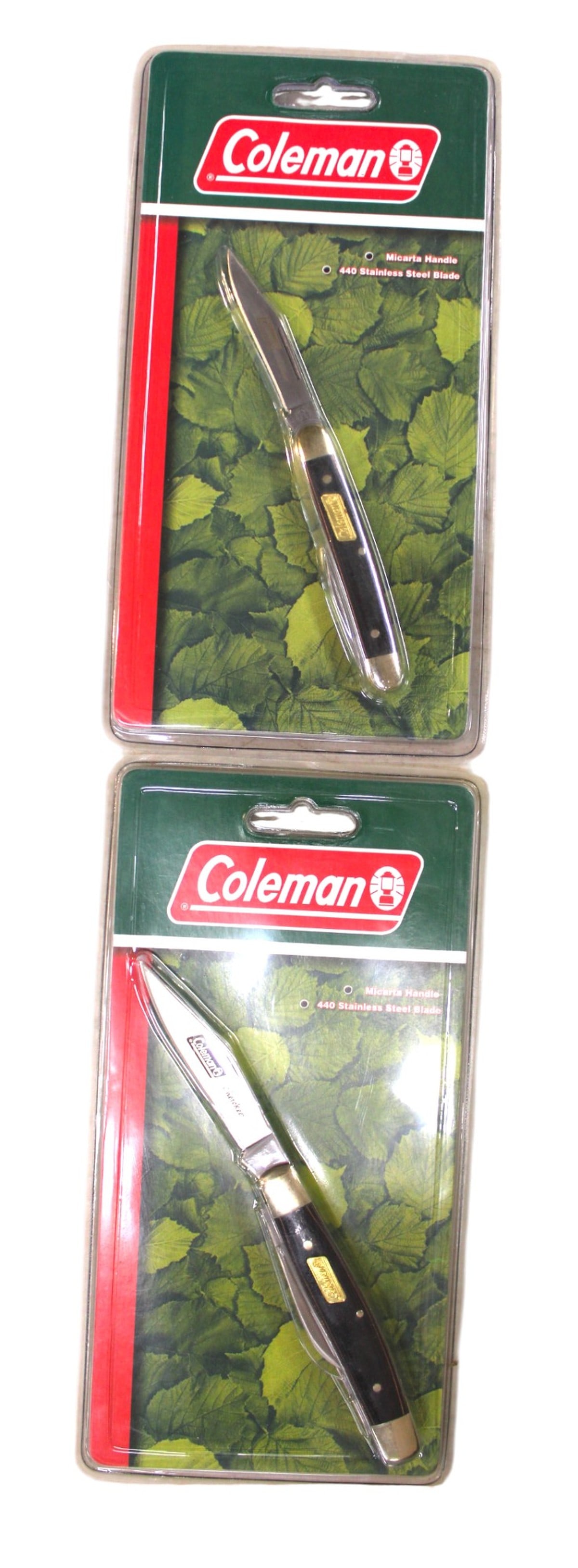 2 Coleman pocket knives in hard plastic: 2 Coleman pocket knives in hard plastic