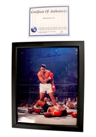 Signed framed photo of Muhammad Ali