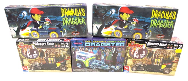 5 Vintage models in sealed boxes.