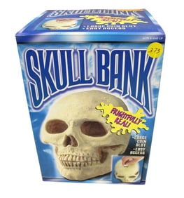Vintage Skull Bank in box