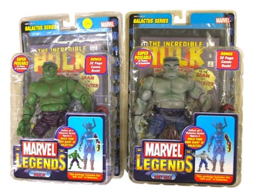 2 vtg Marvel Incr Hawk action figures sealed