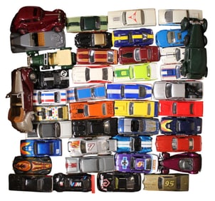 42 assorted diecast Hot Wheel and other cars