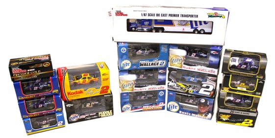 16 diecast Nascar collectible cars in original boxes.