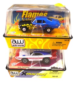 Auto World slot cars 1969 Chevy Nova SS and Dodge Daytona