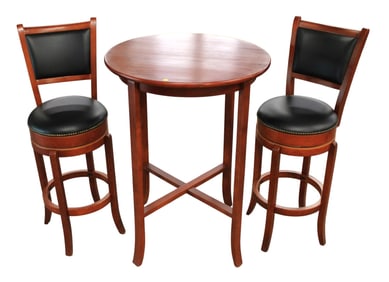 Contemporary mahogany 3pc. Pub Set