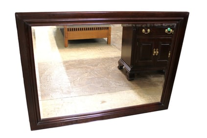 Stickley solid mahogany framed beveled glass mirror