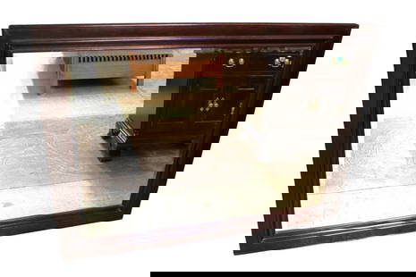 Stickley solid mahogany framed beveled glass mirror: Stickley solid mahogany framed beveled glass mirror, structurally sound, good condition, original finish. 34"h x 46"w x 1"d
