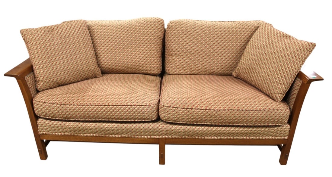 Stickley arts and crafts mission oak sofa (1 of 6)