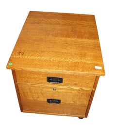 Stickley mission oak 2 drawer filing cabinet