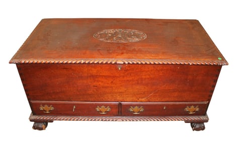 Felton Kreis attrib. antique cedar chest dated 1916