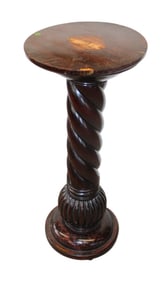 Antique mahogany barley twist pedestal
