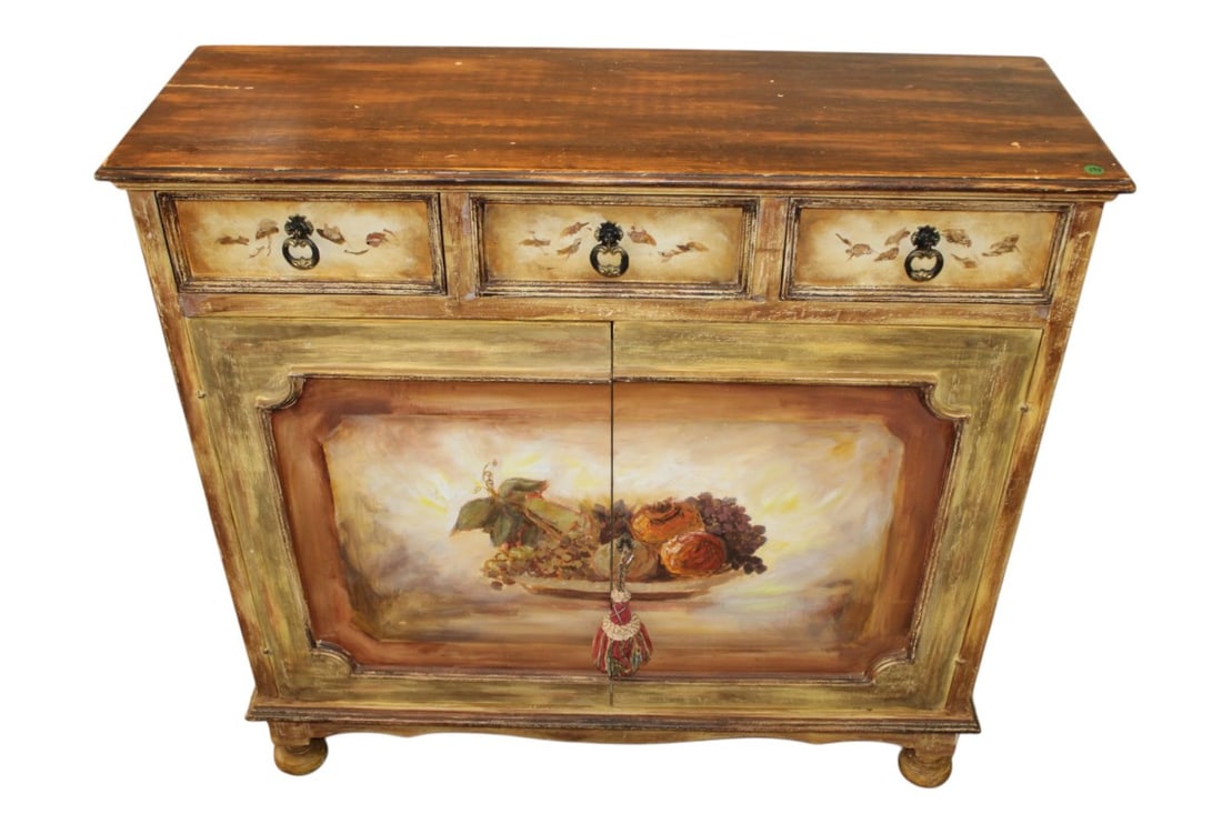 Habersham style Italian paint decorated cabinet (1 of 5)