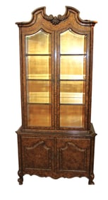 Beveled glass display cabinet w/Italian factory paint