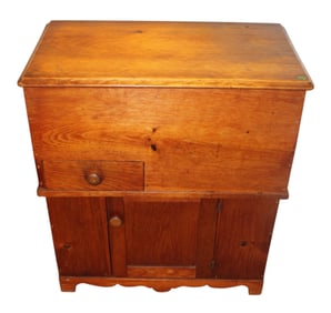 Ant. cottage southern yellow pine lift top washstand