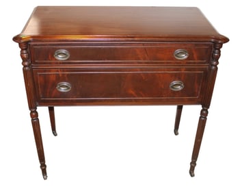 Vintage sheraton style 2 drawer mahogany server