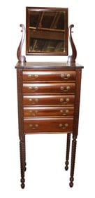 Antique solid mahogany  shaving stand with mirror