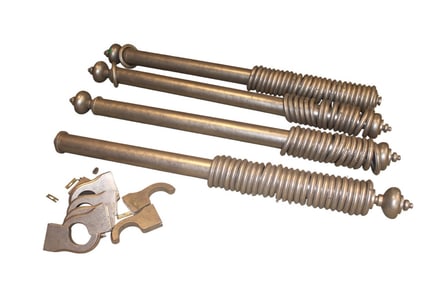 Set of 4 decorative curtain tapestry rods with brackets