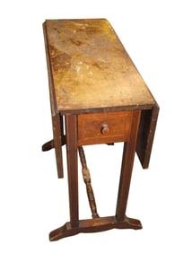 Petite semi antique mahogany drop leaf table