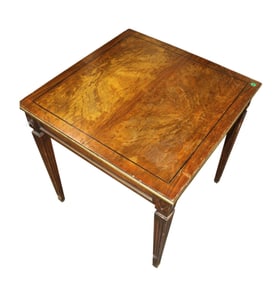 24" brass banded rosewood walnut lamp table