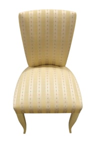 Fancy upholstered side chair with painted frame