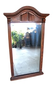 Vintage Ethan Allen carved oak framed mirror