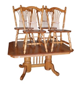 Country oak 5 piece dining set