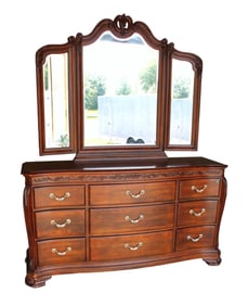Bob Mackie chippendale dresser w/wing mirror USA