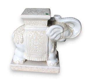 Asian porcelain elephant garden stool