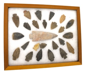 Native Amer. artifacts spear & arrow heads