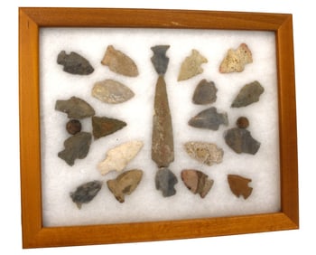 Native Amer. artifacts spear & arrow heads