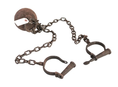 Leavenworth antique steel ball and chain