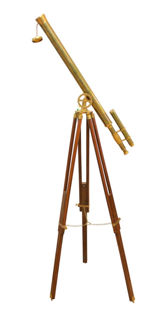 Nice brass telescope on adjustable tripod (1 of 7)