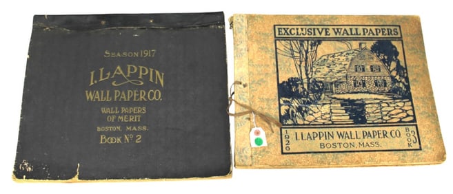 1917 & 1926 antique I. Lappin Wall Paper Books