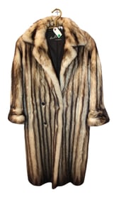 Bob Mackie long fur mink coat, Nan Dustin