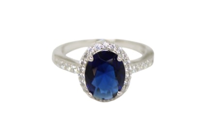 Gorgeous 4 ctw genuine sapphire & topaz ring