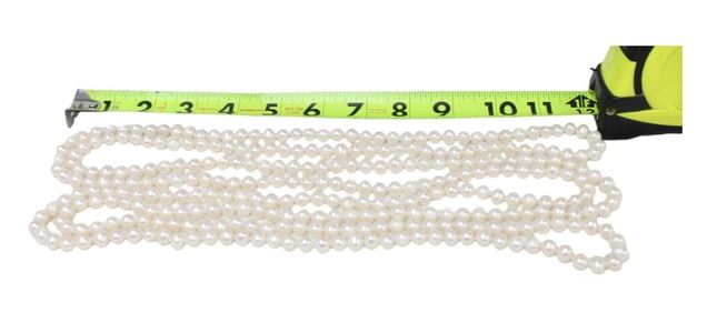 Magnificent 96" endless cultured pearl necklace